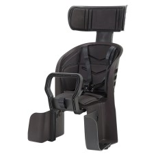 [JPN Warehouse] 194431 Bicycle Rear-mounted Safety Seat for Children, with Seat Belt & Handle & Height Adjustable Headrest, Suitable for 24-27 inch Bicycle(Coffee)